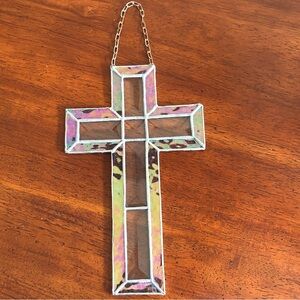 Stained Glass Cross Suncatcher